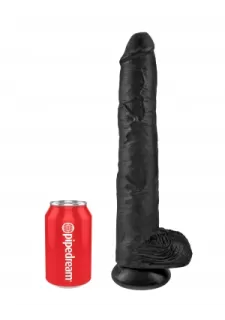 King Cock 14" Cock with Balls - Black