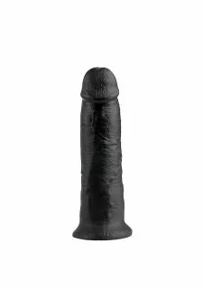 King Cock 10 Inch Realistic Dildo With Suction Cup-Black
