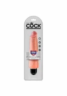 King Cock 8" Vibrating Stiffy Flesh