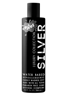 Wet Silver Luxury Water Based Lubricant 9 Fl. Oz / 266mL