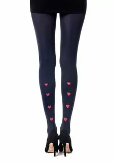 Zohara Love Me Tender" Navy Print Tights"