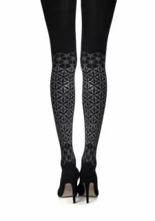 Zohara Frozen Shapes" Print Tights"