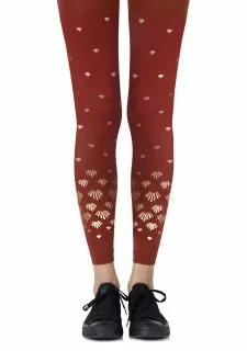 Zohara "Shell Out" Rust Footless Tights
