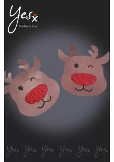 YesX YX960 Brown/Red Reindeer Nipple Covers