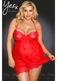 YesX YX952Q Red Babydoll Set