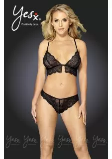 YesX YX234 Black Bra Set