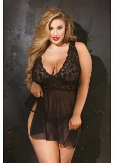Shirley of Hollywood 96618 Queen Babydoll & Thong