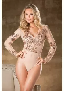 Shirley of Hollywood 31389 Sequined Bodysuit