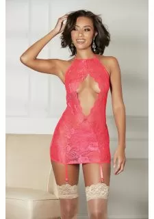 Shirley of Hollywood 25908 Gartered Chemise