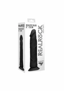 Real Rock Realistic Dildo with Suction Cup + Free Strap - On Harness-8 Inch