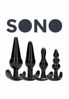 SONO NO. 80 4-Piece Butt Plug Set - Black