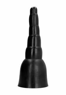 All Black Rippled Dildo 34 cm - AB18