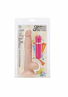 G-Girl Style Vibrating Dong - Flesh 8"