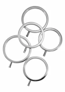 ElectraStim Solid Metal Cock Ring Set 5 Sizes