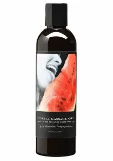Earthly body Watermelon Edible Massage Oil - 8oz / 237ml