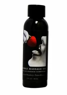 Earthly body Strawberry Edible Massage Oil - 2oz / 60ml