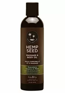 Earthly body Guavalava Massage Oil with Guava Blackberry Scent- 8oz / 237ml