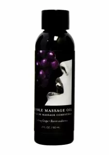 Earthly body Grape Edible Massage Oil - 2oz / 60ml