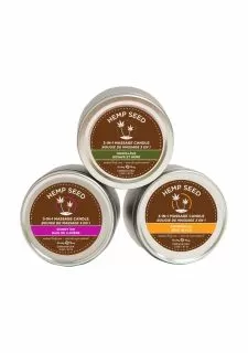 Earthly body Massage Candle Trio - 3 candles á 2oz /57g