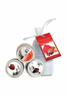 Earthly body Massage Candle Threesome - 3 candles á 2oz /57g