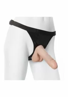 Vac-U-Lock - 7 Inch Realistic Cock - With Ultra Harness - Flesh