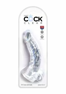 King Cock Clear 7.5 Inch Dildo with Balls