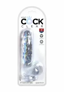 King Cock Clear 6 Inch Dildo with Balls