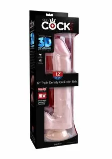 King Cock Plus 12 Inch Triple Density Dildo with Balls