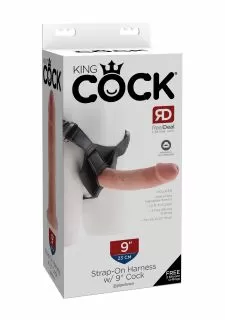 King Cock Strap on Harness with 9 Inch Dildo
