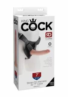 King Cock Strap on Harness with 7 Inch Dildo