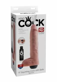 King Cock 11 Inch Squirting Dildo with Balls