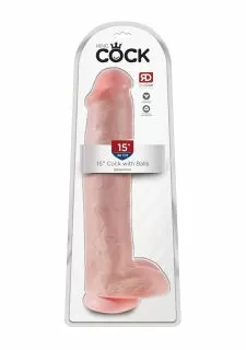 King Cock 15 Inch Dildo with Balls