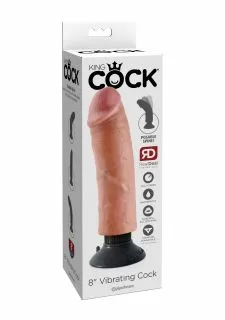 King Cock 8 Inch Vibrating Dildo