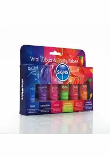 Skins Vital and Fruity Lubes Sampler Tubes (6 x 12ml)