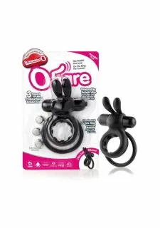 Screaming O OHare Black Vibrating Double Cock Ring