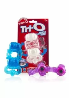 Screaming O Tri O Cock Ring - Blue