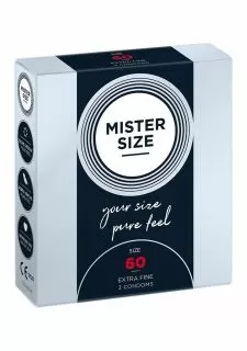 Mister Size Condoms - Pure Feel - 60 mm - 3 pack