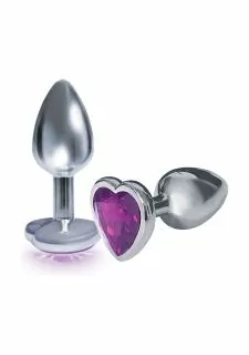 Bejeweled Heart Stainless Steel Butt Plug