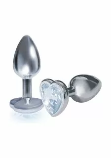 Bejeweled Heart Stainless Steel Butt Plug