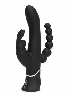 Happy Rabbit Triple Curve Vibrator - Black