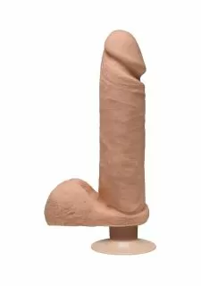 The D - Perfect D with Balls Vibrating - 8 Inch Dildo