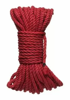 KINK - Bind & Tie - 50 Ft Hemp Bondage Rope - Red