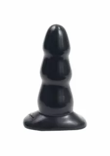 Triple Ripple Butt Plug - Medium - Black