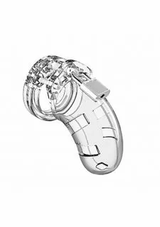 ManCage Model 01 Chastity Cock Cage Device 3.5 Inches-Clear