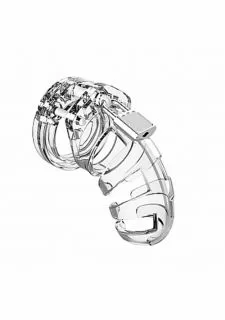 ManCage Model 02 Chastity Cock Cage Device 3.5 Inches -Clear
