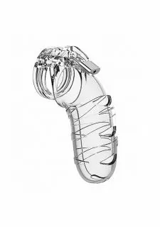ManCage Model 05 Chastity Cock Cage Device 5.5 Inches-Clear
