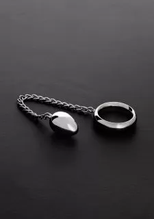 Shots - Steel Donut C-Ring Anal Egg (50/50mm) with chain