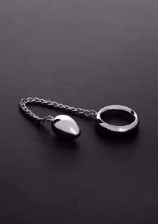 Shots - Steel Donut C-Ring Anal Egg (45/45mm) with chain