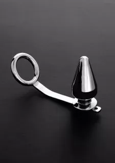 Shots - Steel C-Ring (50mm) with Butt Plug (50x100mm)