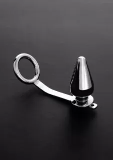 Shots - Steel C-Ring (45mm) with Butt Plug (45x100mm)